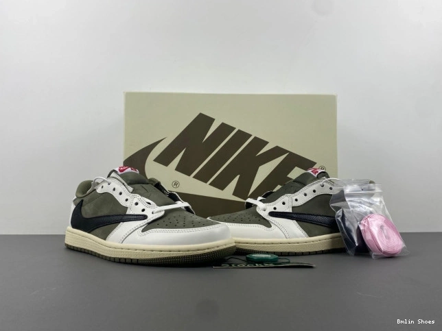 Bmlin Shoes OG TRAVIS X JORDAN AIR LOW SCOTT OLIVE DM7866-200 1 MEDIUM 0801